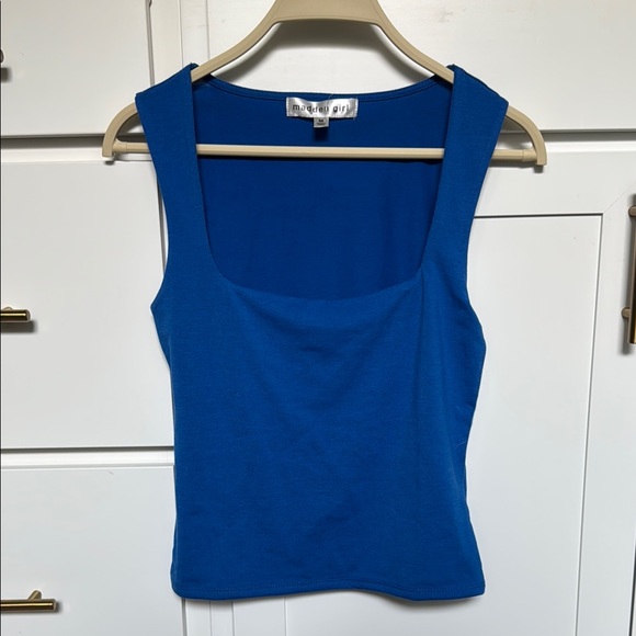 Madden Girl Tops - Madden Girl Blue Thick Strap Sleeveless Top